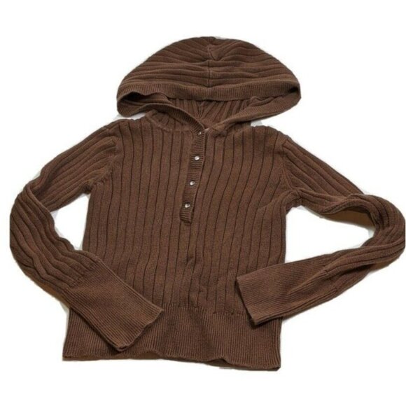 Gap Children's Brown Hooded Sweater Small 6-7 41d - Picture 1 of 6